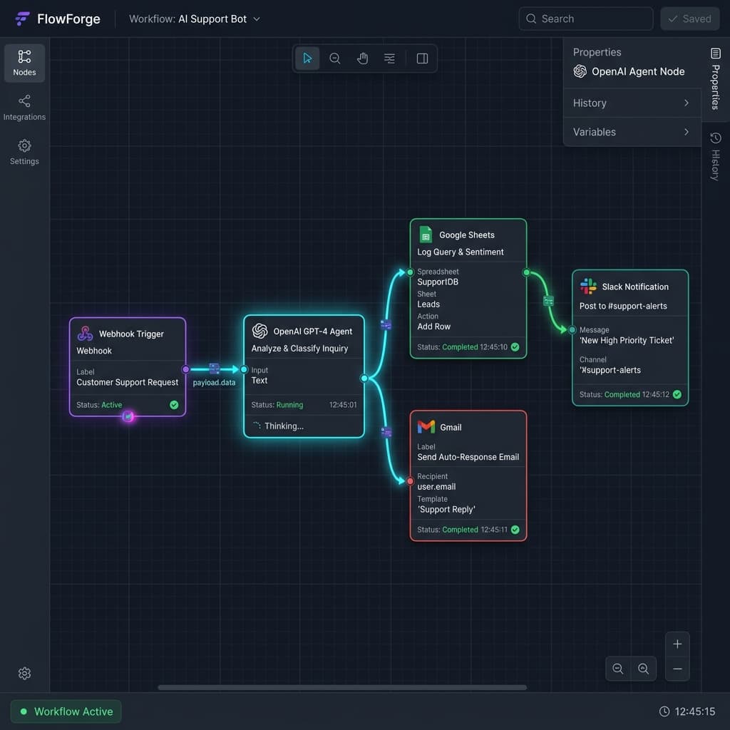 Real student AI automation workflow built in n8n